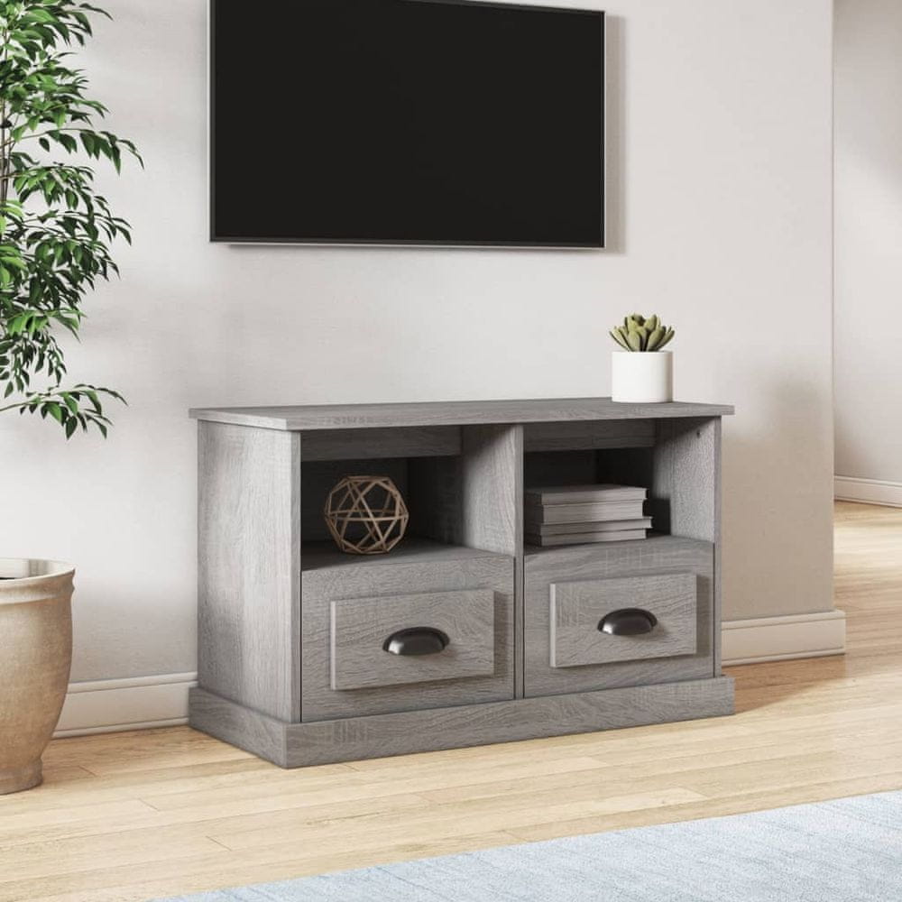 Vidaxl TV skrinka sivý dub sonoma 80x35x50 cm spracované drevo